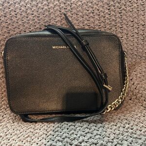Michael Kors Black and Gold Crossbody Bag